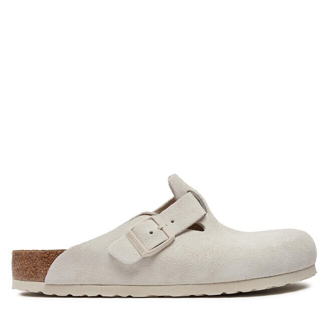

Шлепанцы Birkenstock Boston 1024731 Modern Suede Antique White, белый