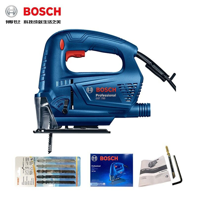 Лобзик электрический Bosch GST700 + полотно, 1 упаковка