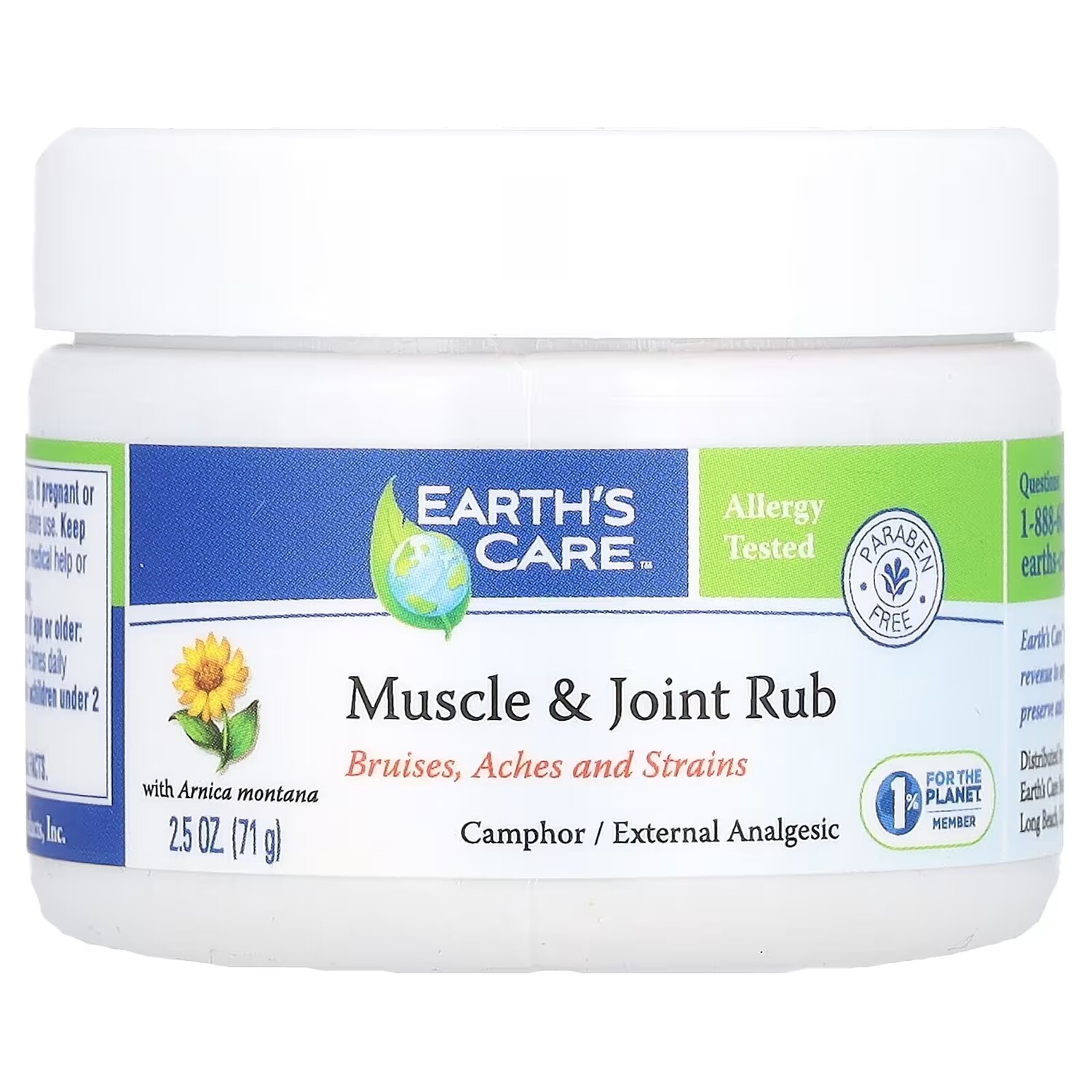 

Средство для массажа Earth's Care Muscle & Joint Rub, 71 г