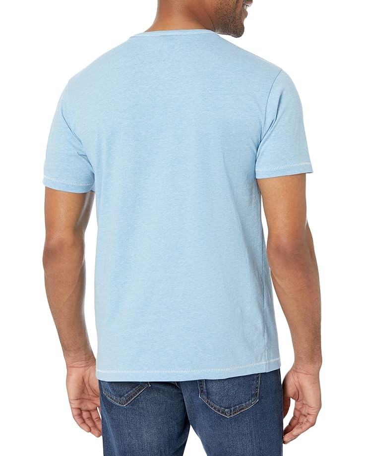 

Футболка U.S. POLO ASSN. Crew Neck Solid w/ Pocket Tee, цвет Yale Blue Heather