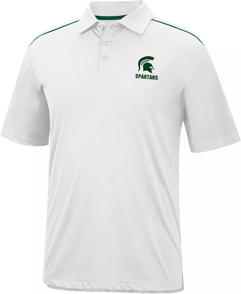 Colosseum Мужская белая футболка-поло Michigan State Spartans