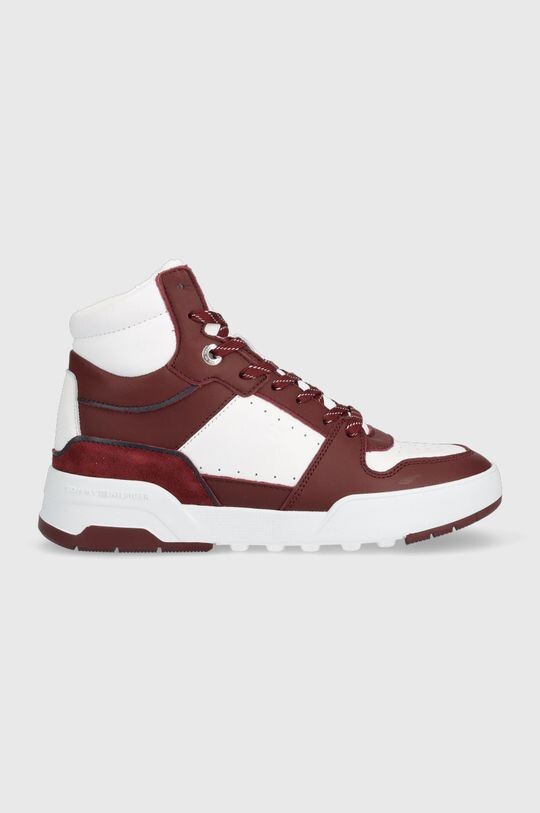 

Кожаные кроссовки High Cut Basket Sneaker Tommy Hilfiger, бордовый, Красный