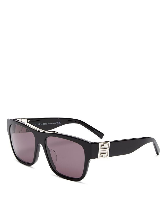 

Солнцезащитные очки Givenchy Square Shiny Havana, 58 мм, серый