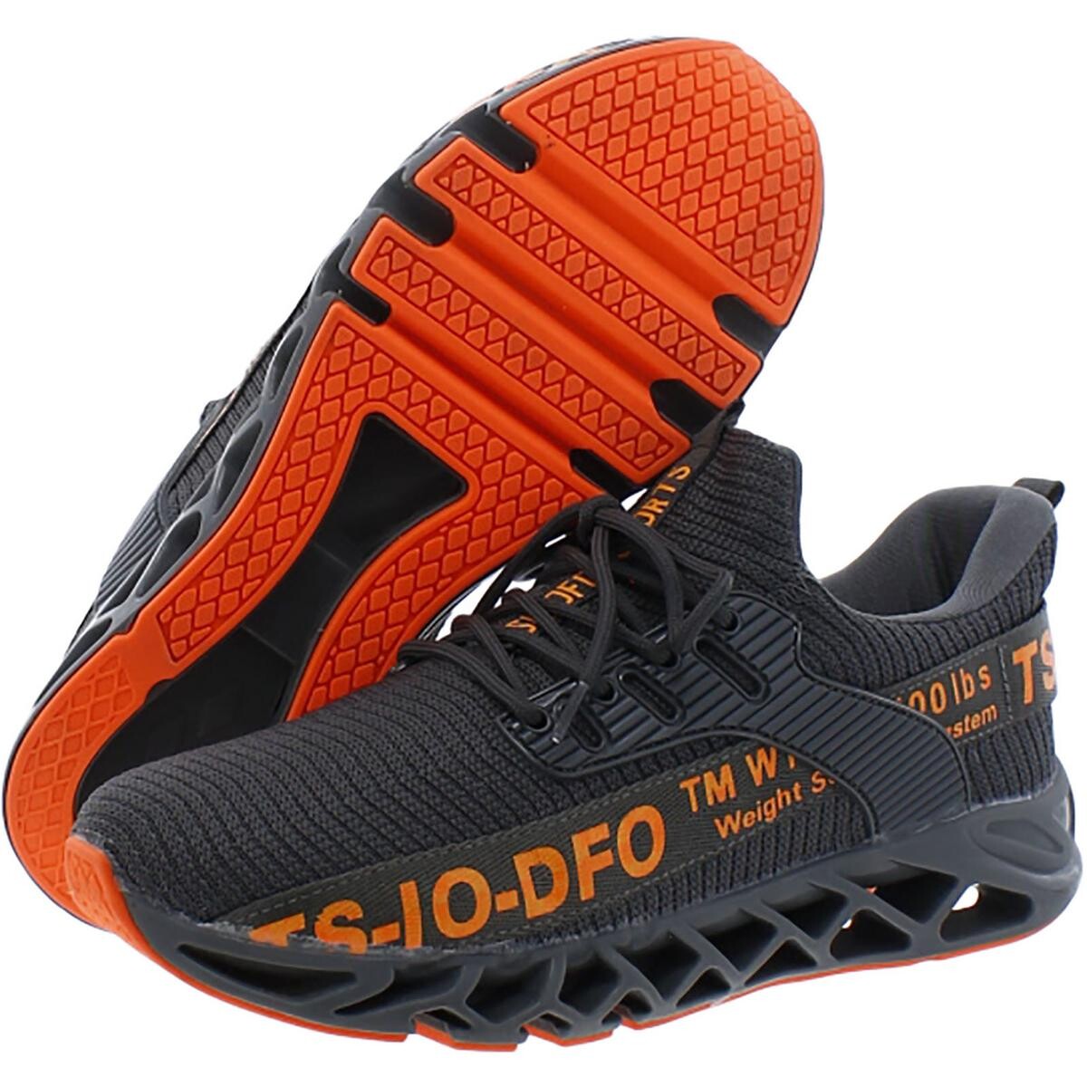 

Мужские трикотажные кроссовки для бега и тренировок TSIODFO, цвет Grey/Orange