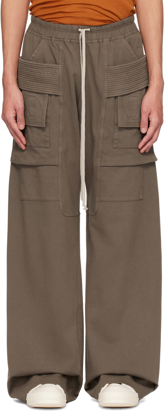

Серые широкие брюки карго Creatch Rick Owens Drkshdw