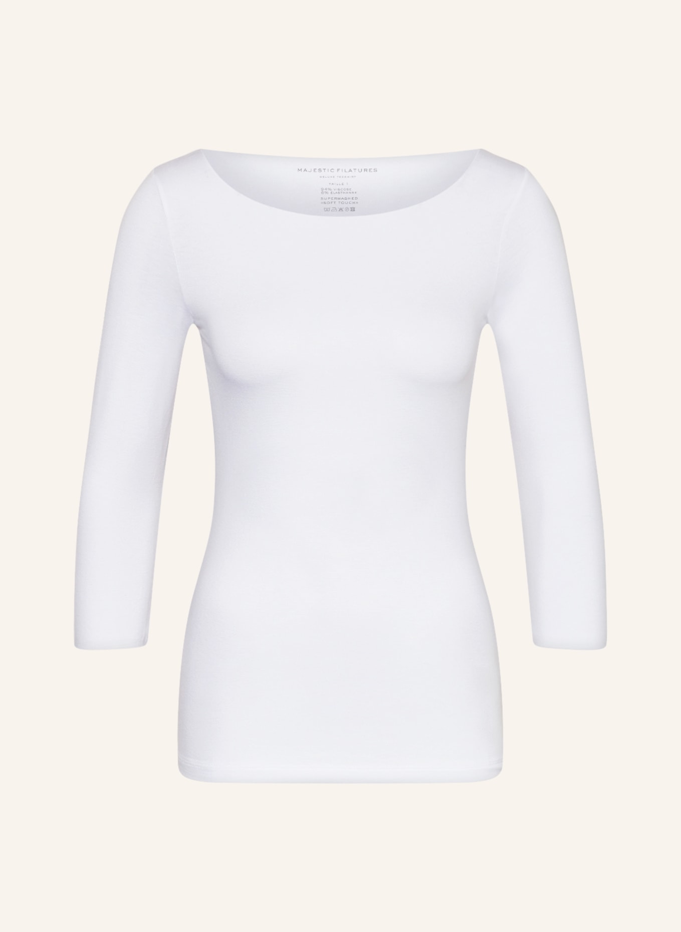 цена Рубашка MAJESTIC FILATURES mit 3/4-Arm, белый