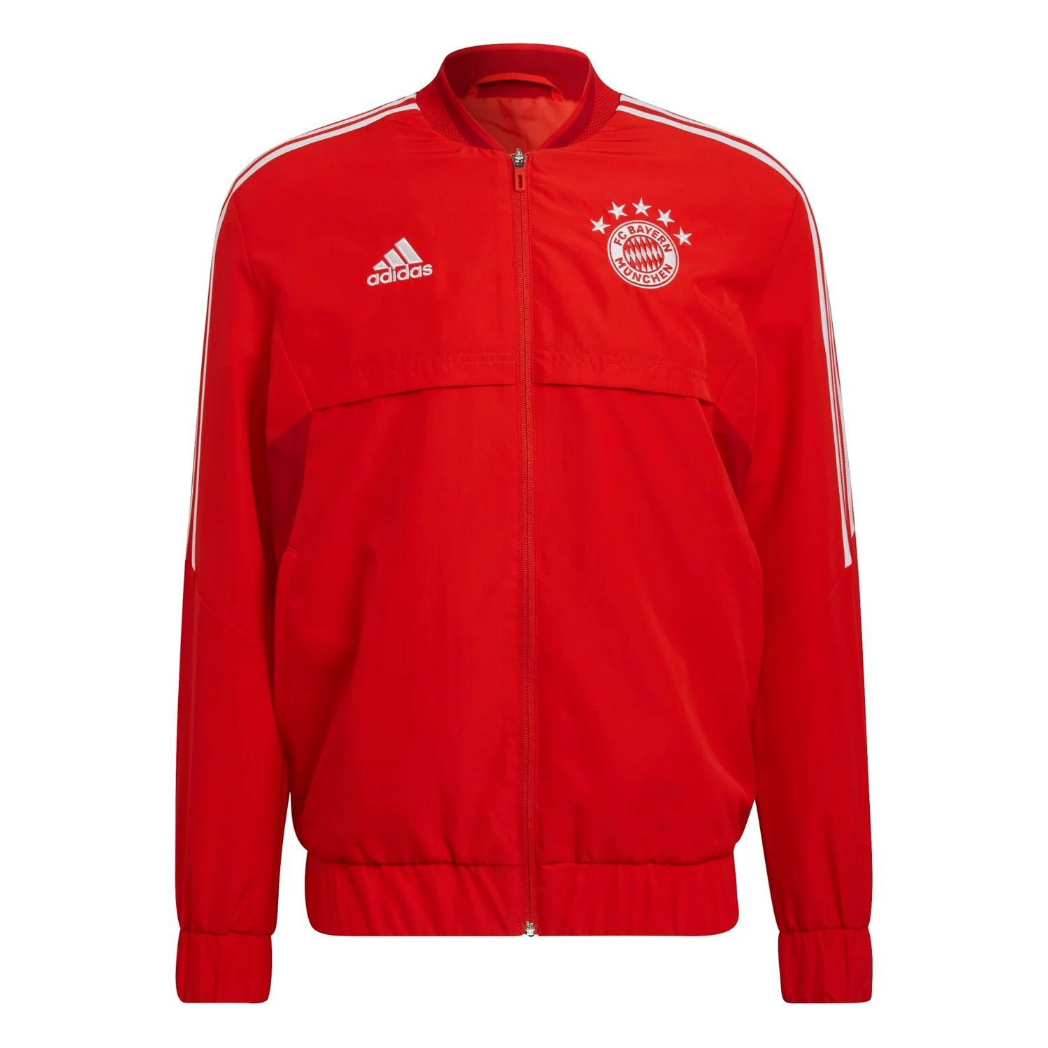 Мужская красная куртка с молнией во всю длину Bayern Мюнхен AEROREADY Anthem adidas цена и фото