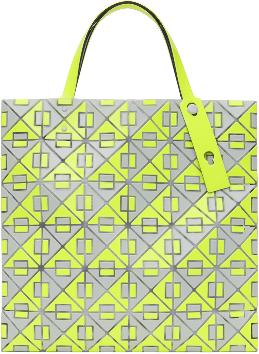 Зелено-серая сумка-тоут Connect 6x6 Bao Bao Issey Miyake сумка тоут friend function из канваса зелено желтая