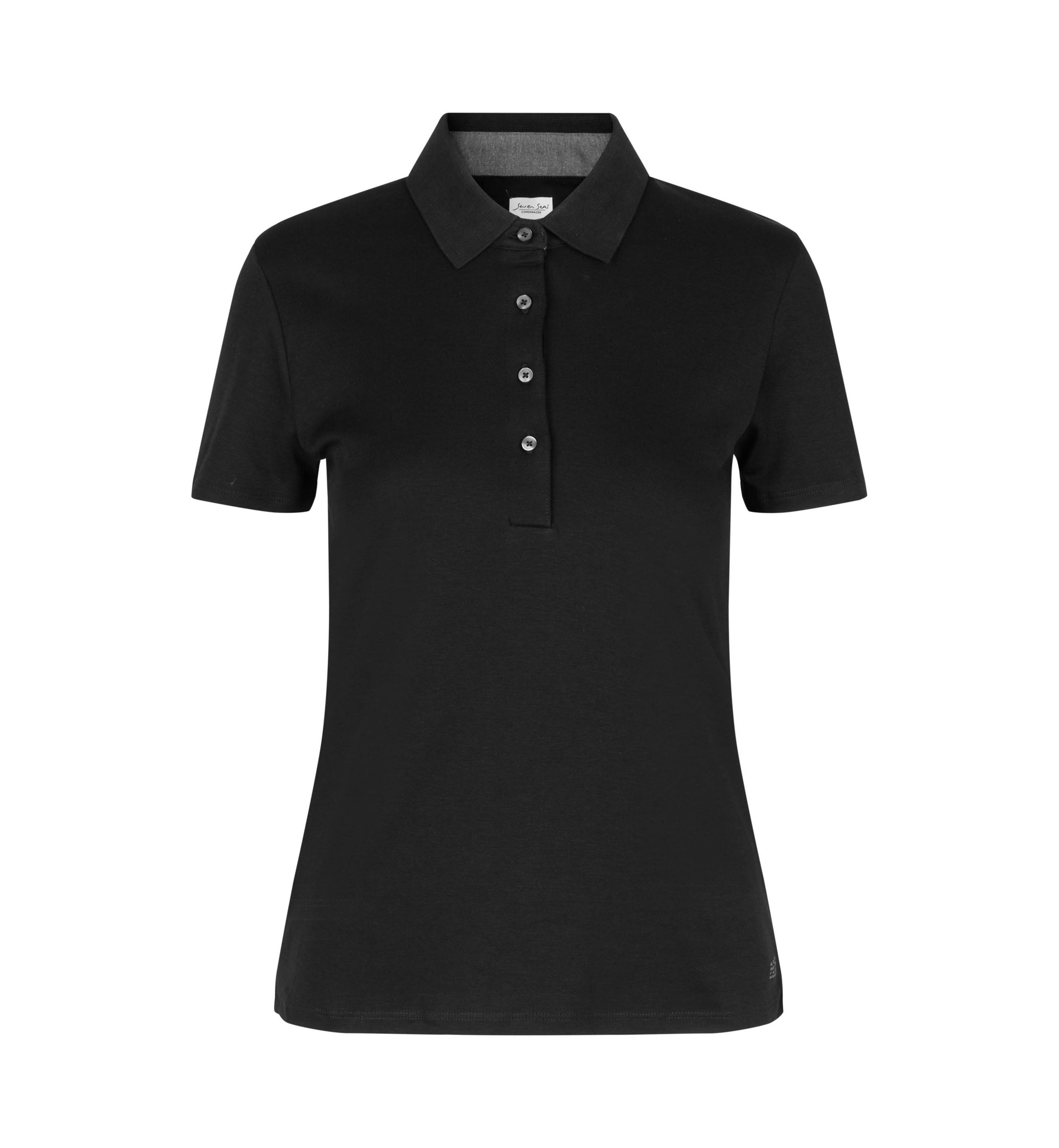 Поло Seven Seas Polo Shirt elegant, черный