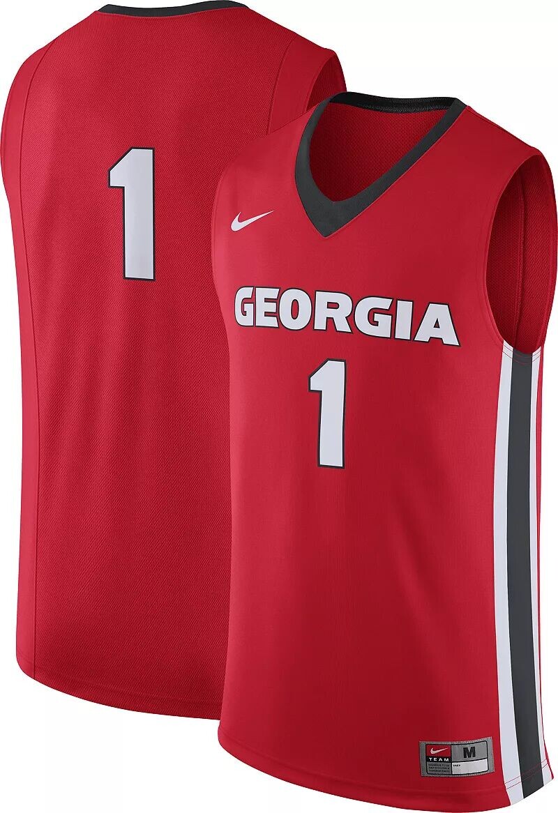 

Мужская красная выездная баскетбольная майка Nike Georgia Bulldogs #1