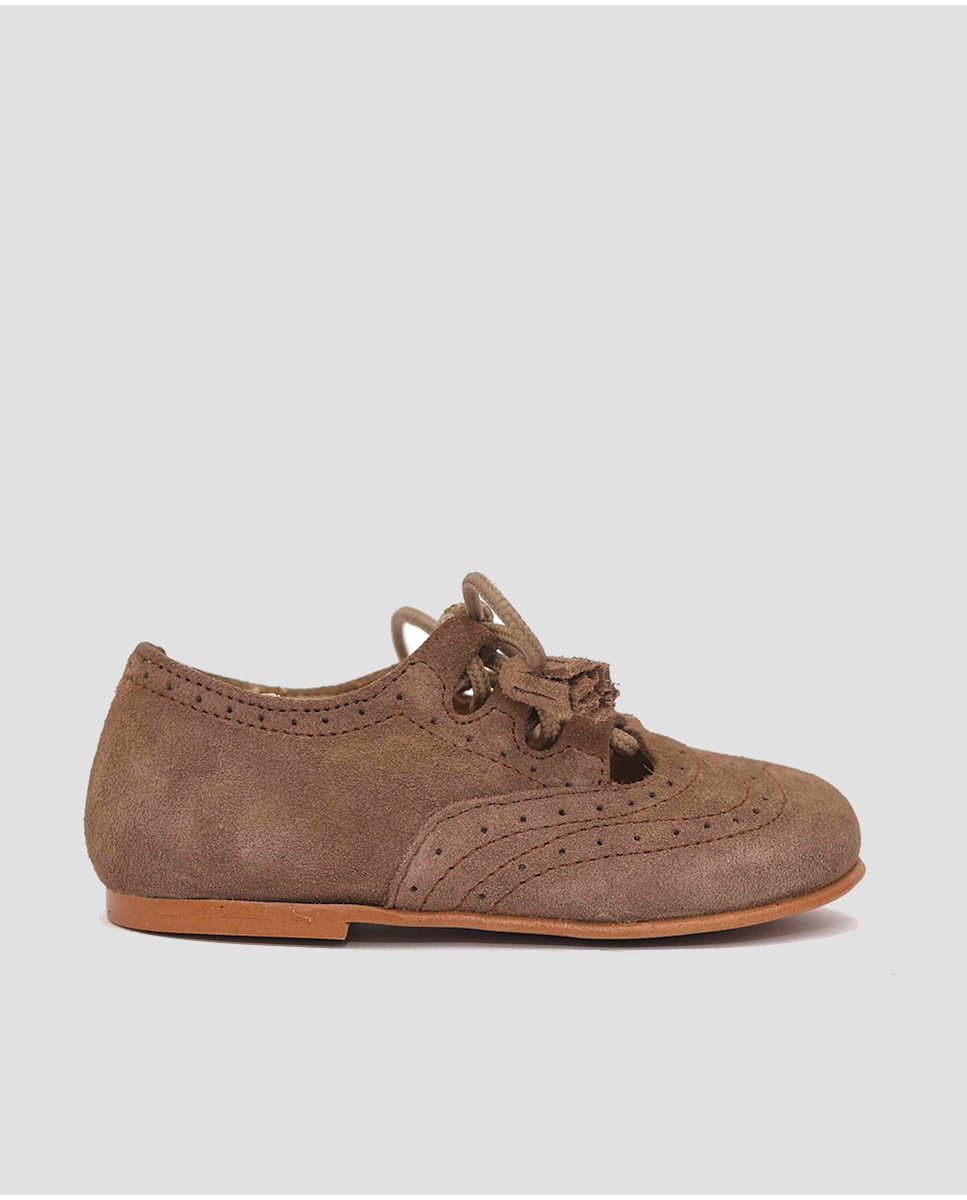 Английские детские туфли из коричневой замши с кружевной застежкой Mr. Mac Shoes женские туфли из коричневой кожи mr mac shoes коричневый