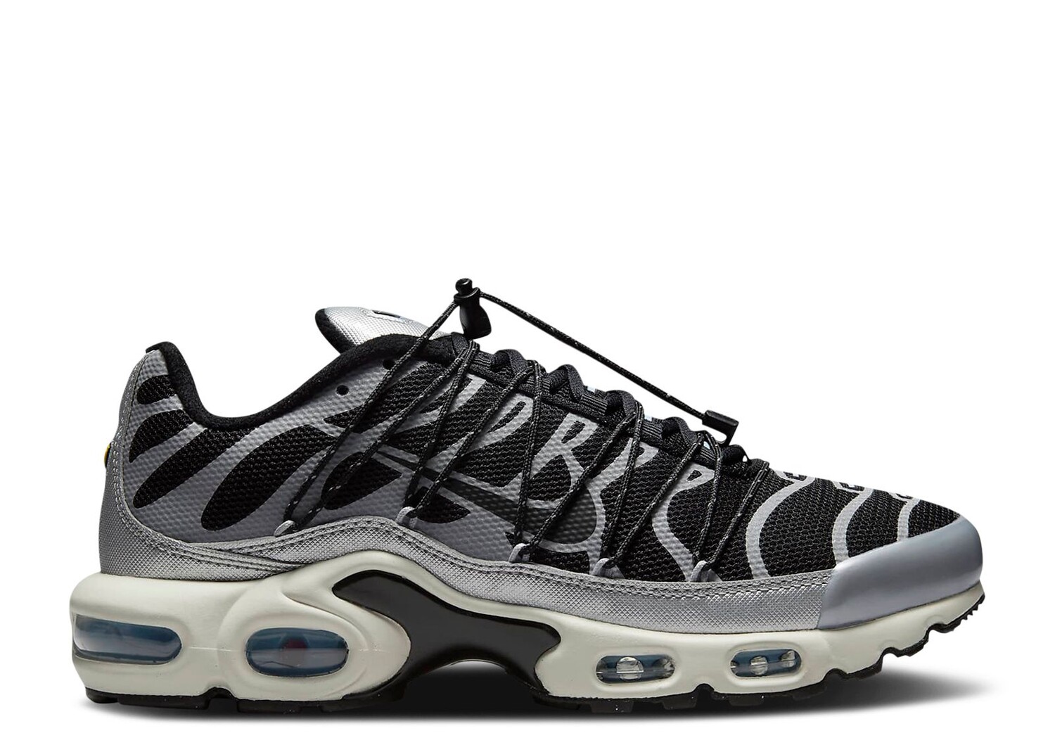 

Кроссовки Nike Wmns Air Max Plus Lace Toggle 'Black Metallic Silver', черный