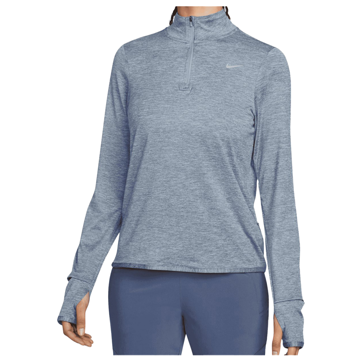 Функциональная рубашка Nike Women's Dri FIT Swift Element UV Half Zip, цвет Armory Blue/Reflective Silver