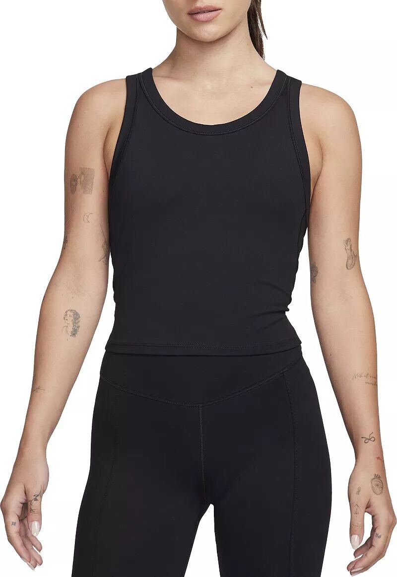 

Женская укороченная майка с ремешками Nike One Fit Dri-FIT, черный
