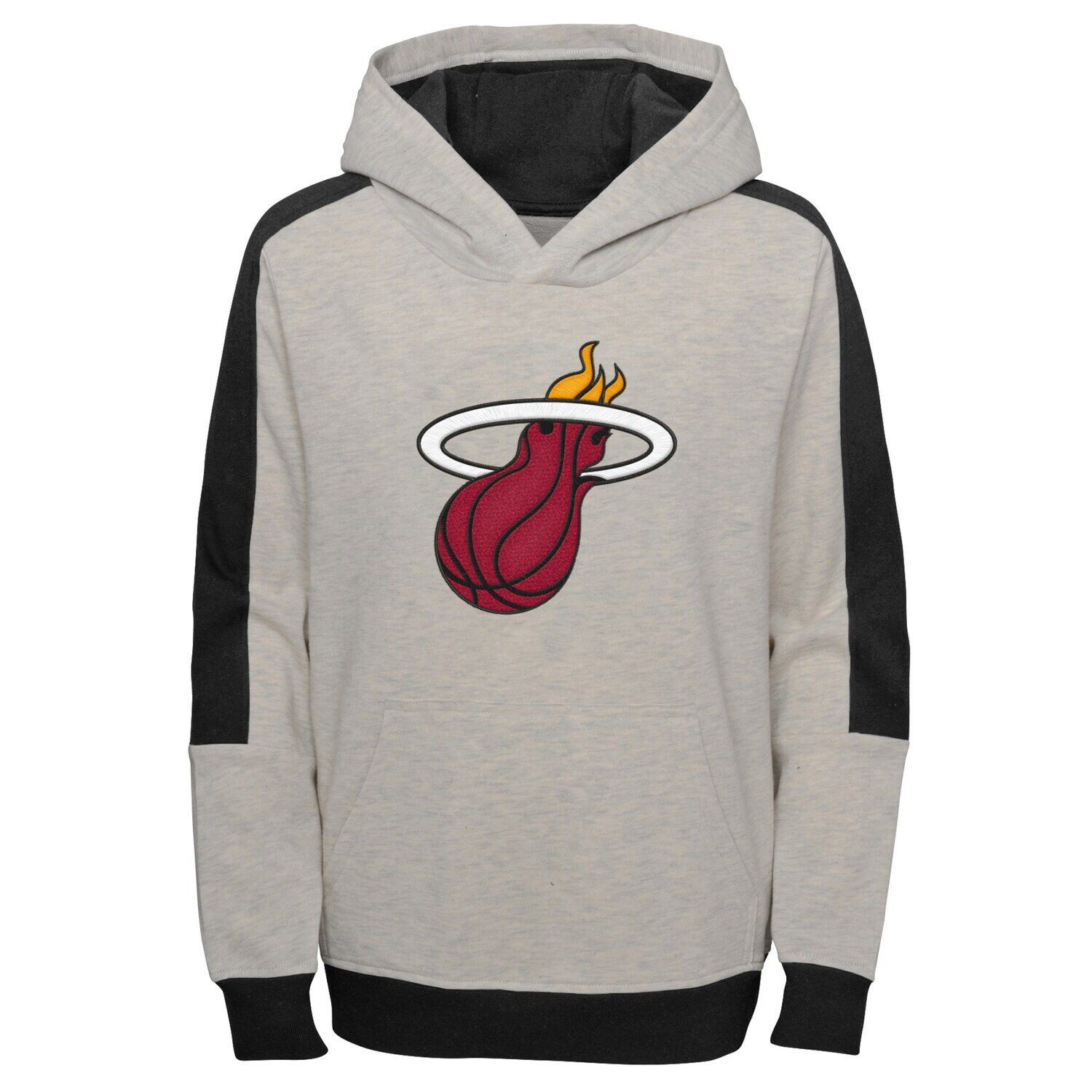 

Молодежный серый пуловер с капюшоном Miami Heat Lived Outerstuff