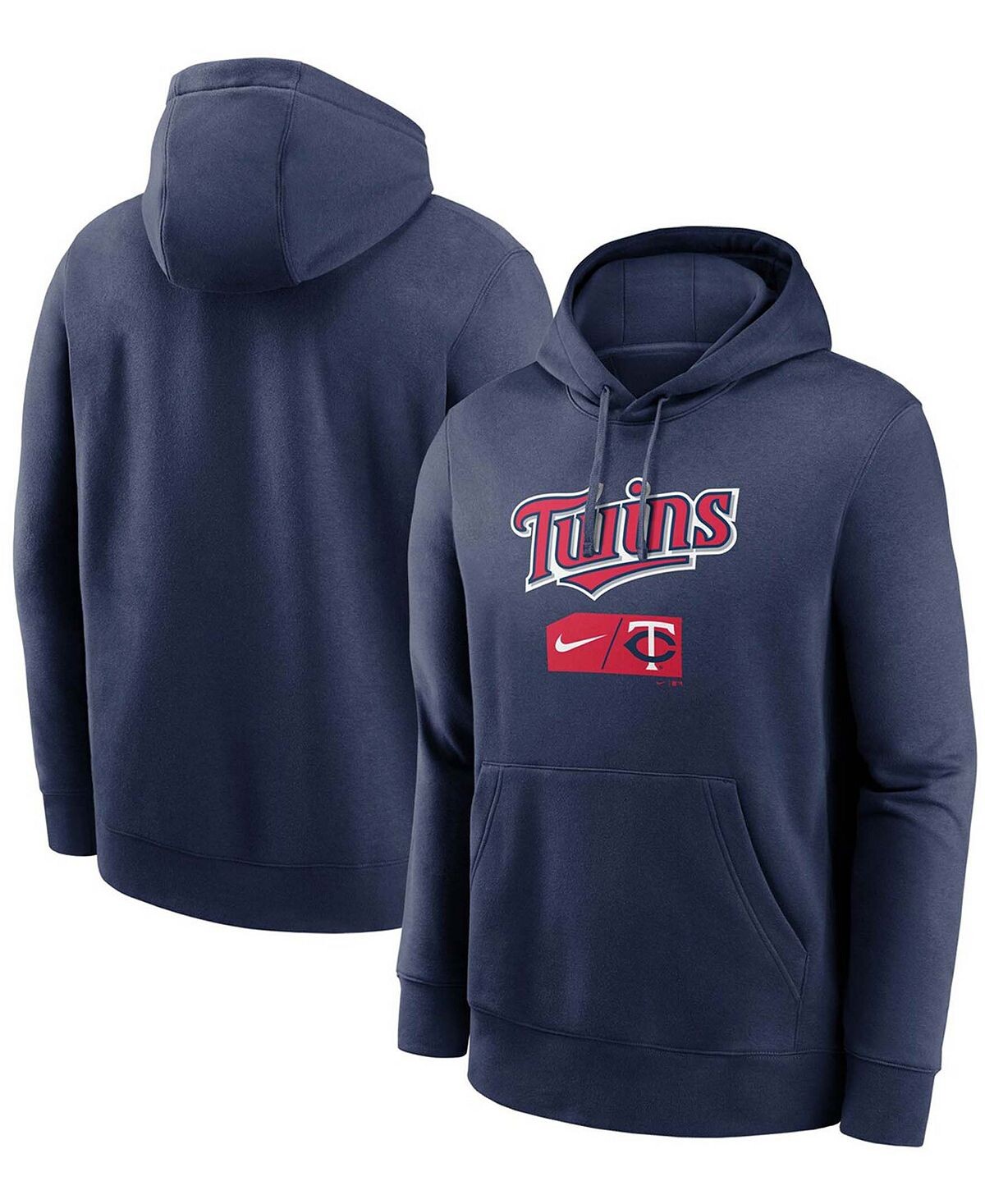 

Мужской темно-синий пуловер с капюшоном Minnesota Twins Team Lettering Club Nike