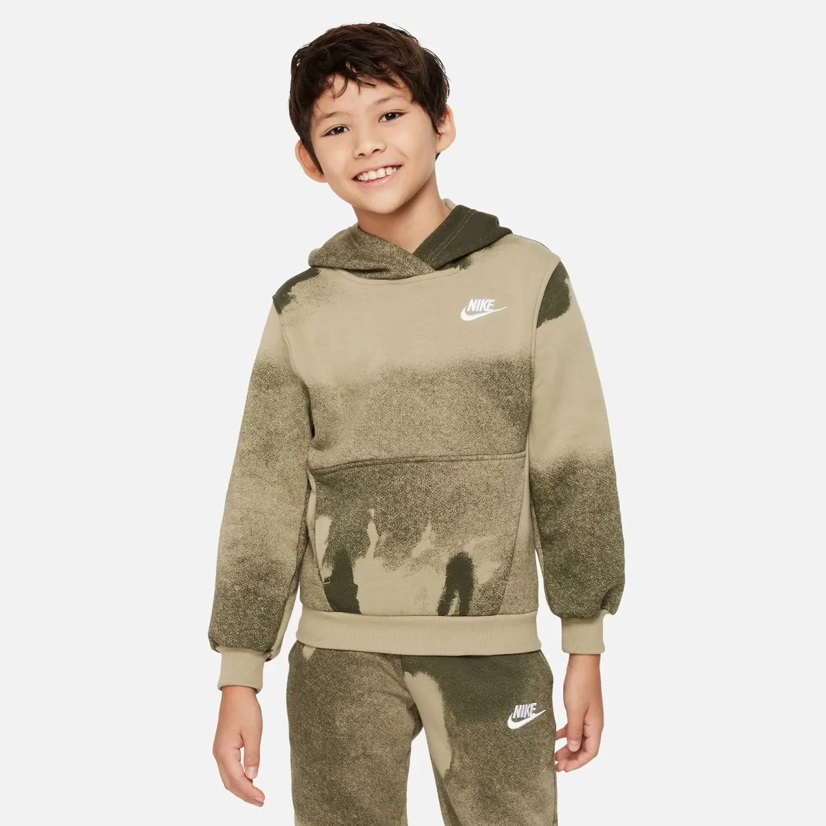 

Толстовка с капюшоном Nike Sportswear "CLUB FLEECE BIG KIDS' PULLOVER HOODIE", хаки
