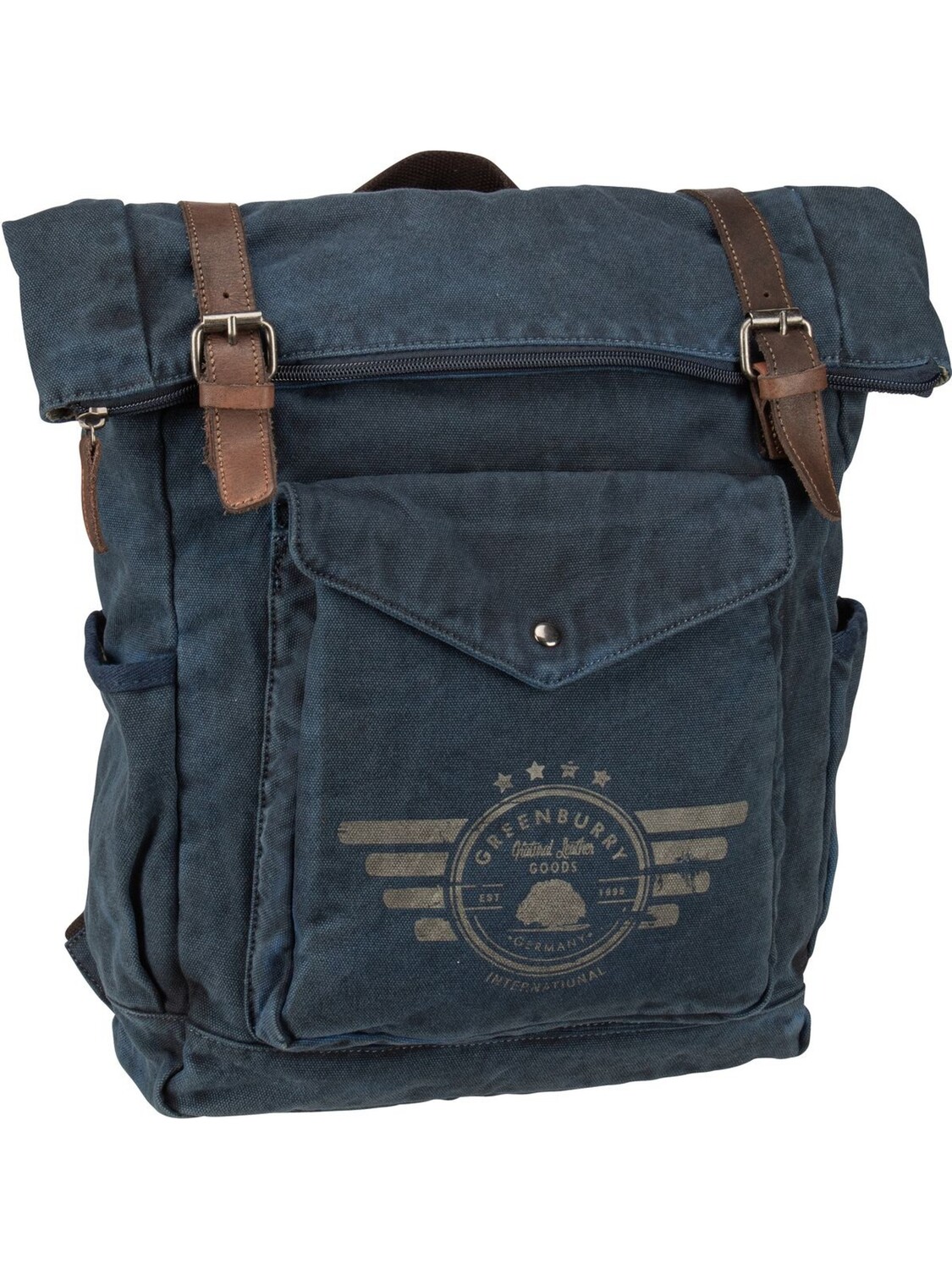 

Рюкзак Greenburry Rolltop Vintage Aviator 5897 Backpack Blue Edition, синий