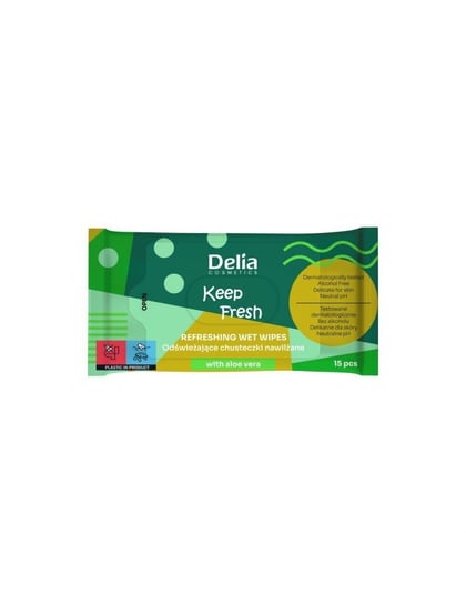 Освежающие влажные салфетки - Алоэ Вера 1 упаковка - 15 шт. Delia Cosmetics Keep Fresh smith delia delia s complete cookery course