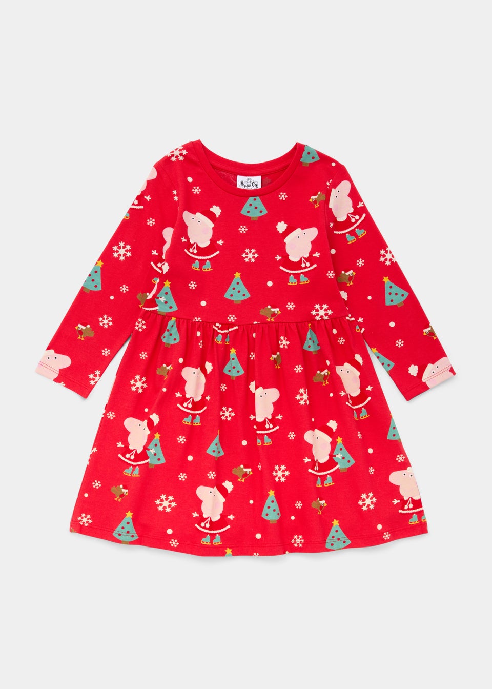 Детское красное рождественское платье со Peppa Pig (9 мес.–5 лет)