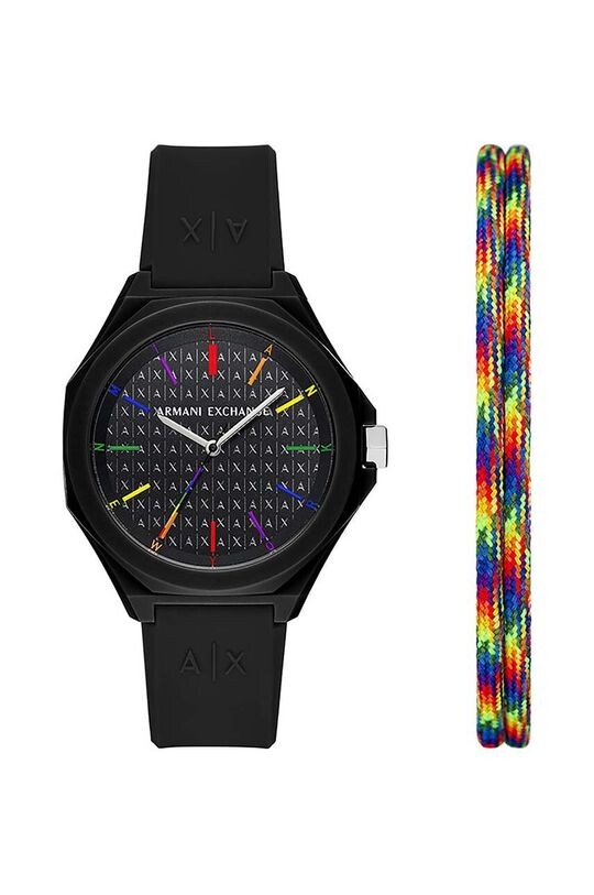 

Часы и браслет Armani Exchange, черный