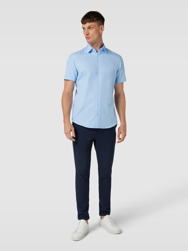 

Деловая рубашка с планкой на пуговицах Christian Berg, синий