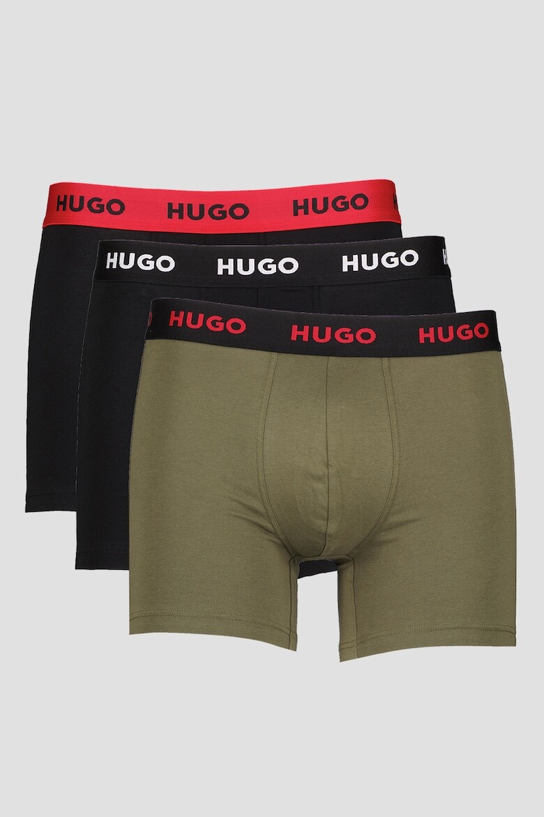 

Boss, Боксеры с логотипом на поясе - 3 пары Hugo, черный