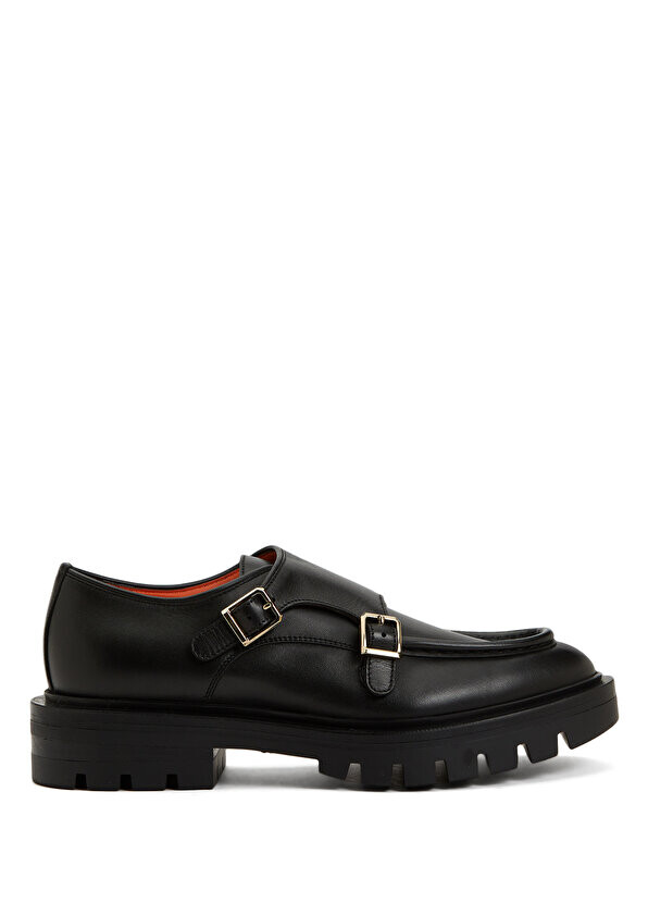 

Женские кожаные лоферы с черным поясом Santoni