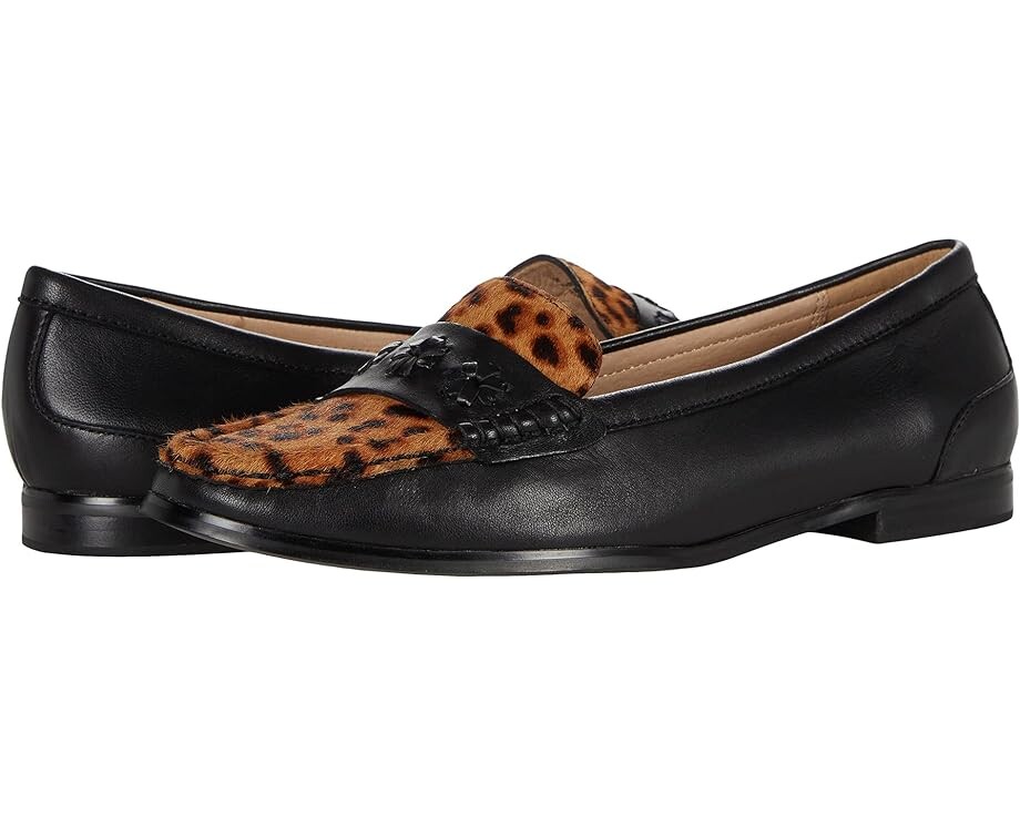 Лоферы Jack Rogers Haircalf Remy Loafer, цвет Black/Leopard