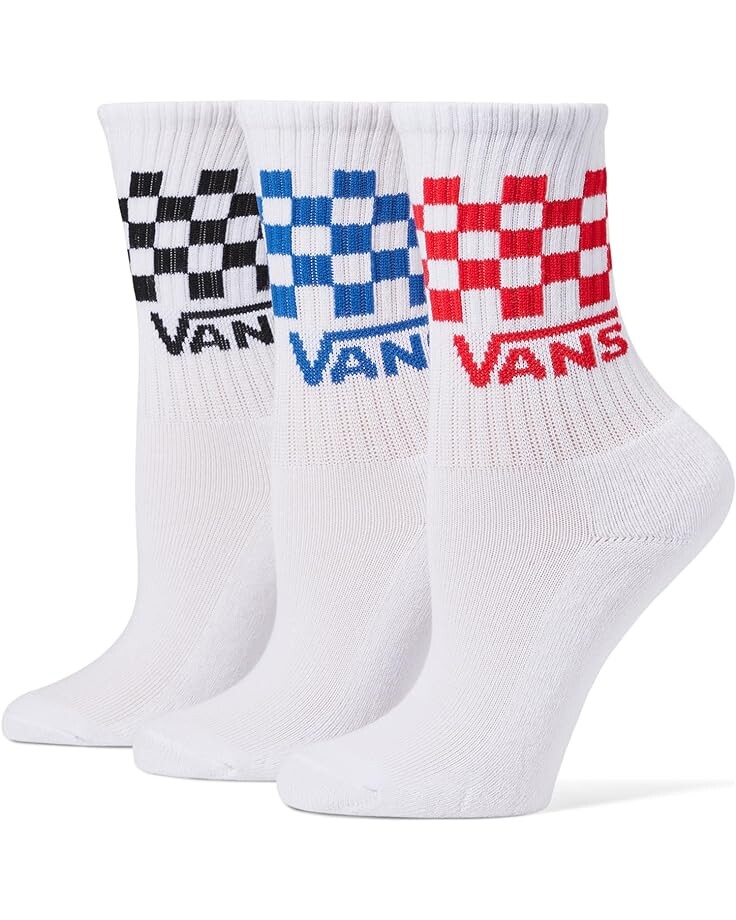 

Носки Vans Drop V Classic Check Crew Socks, цвет True Red/True Blue