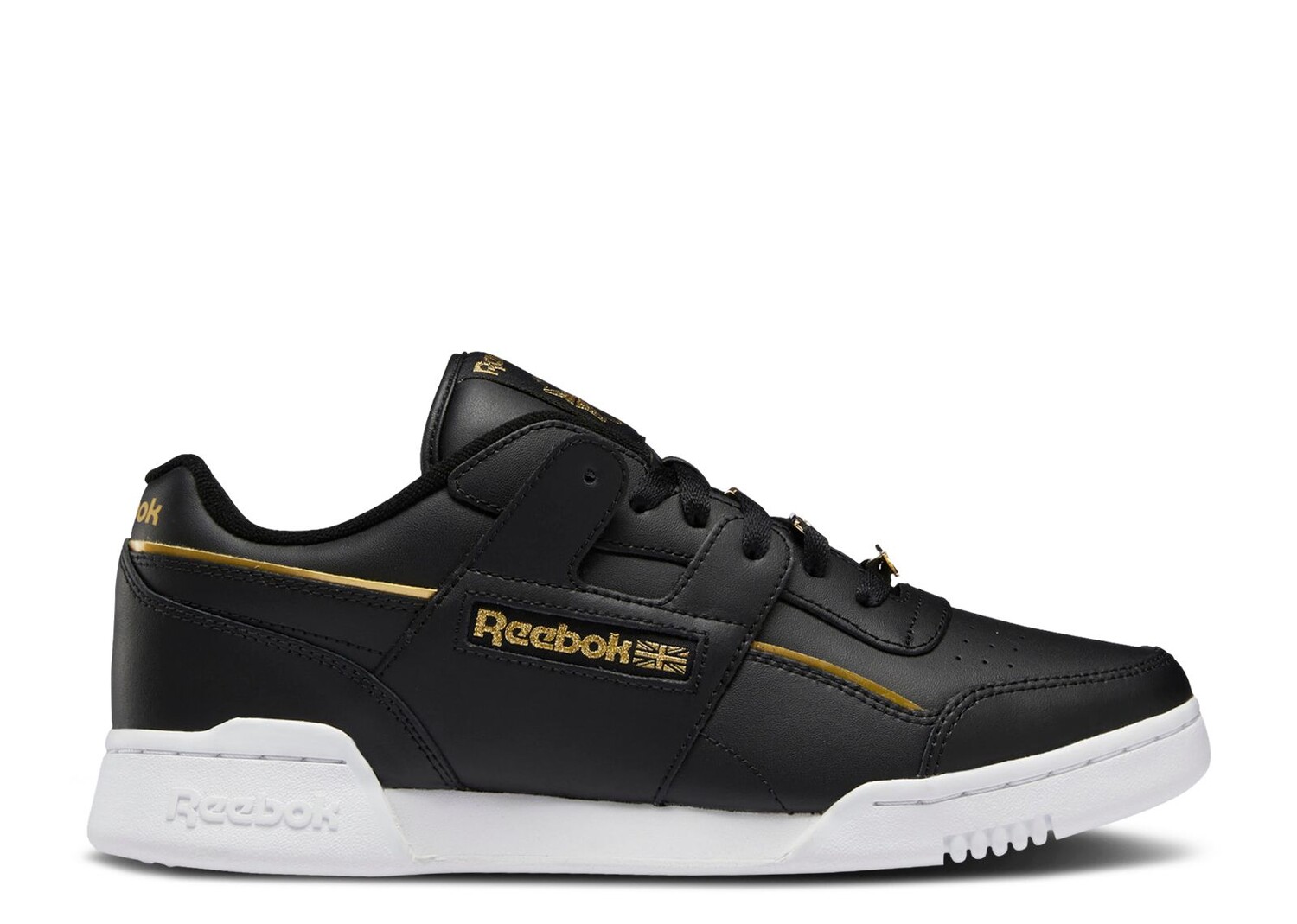 

Кроссовки Reebok Workout Plus 'Black Matte Gold', черный