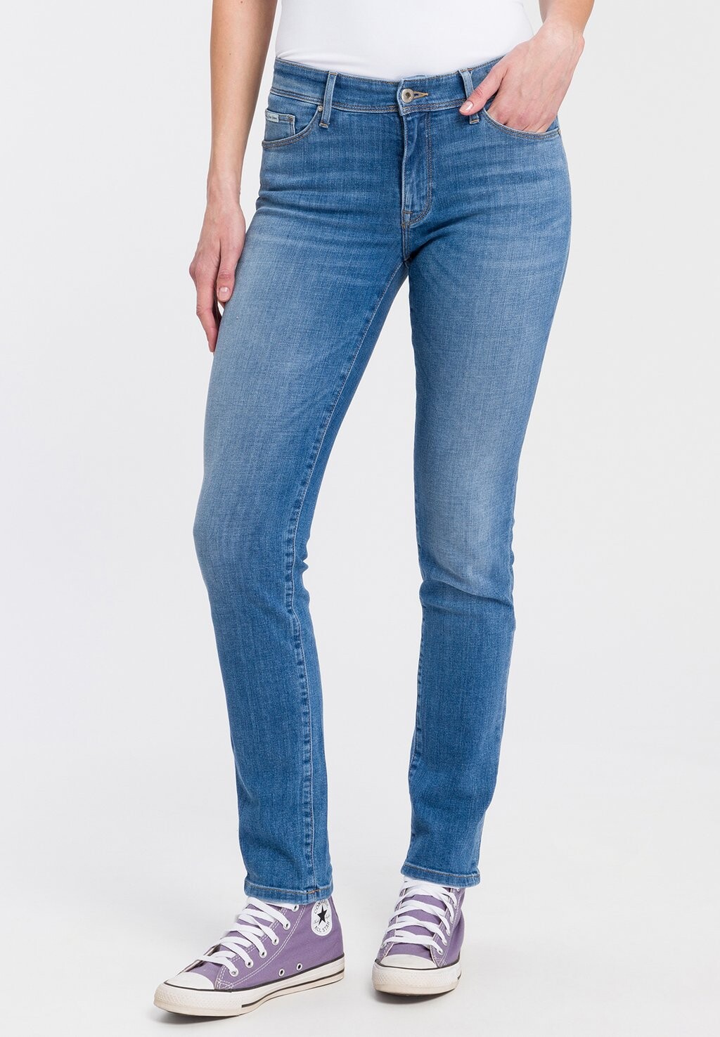 

Джинсы приталенного кроя ANYA Cross Jeans, цвет midblue