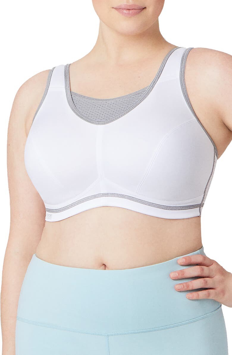 

Спортивное бра No-Bounce Elite Camisole GLAMORISE, белый/серый