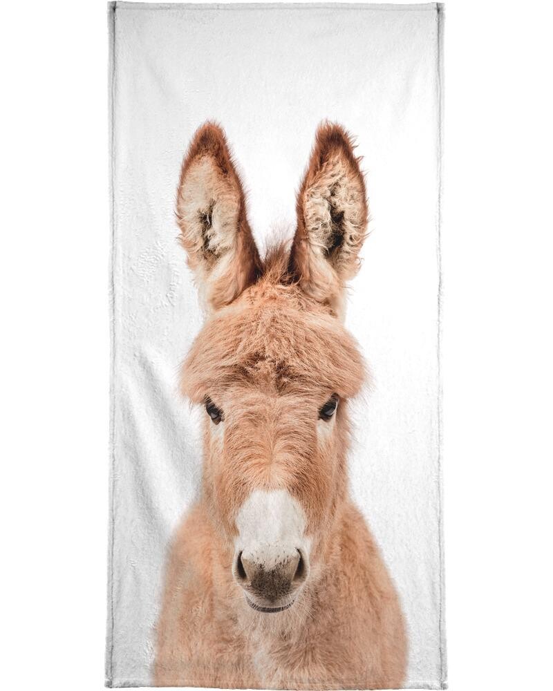 

Полотенце для ванной Juniqe Donkey, цвет Braun & Cremeweiß
