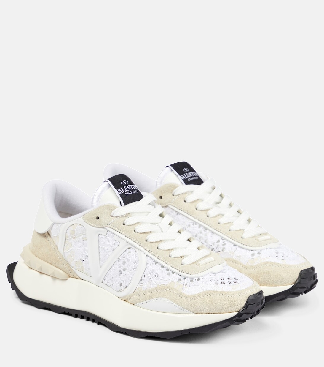 

Кроссовки Lacerunner с замшевой отделкой Valentino Garavani, белый