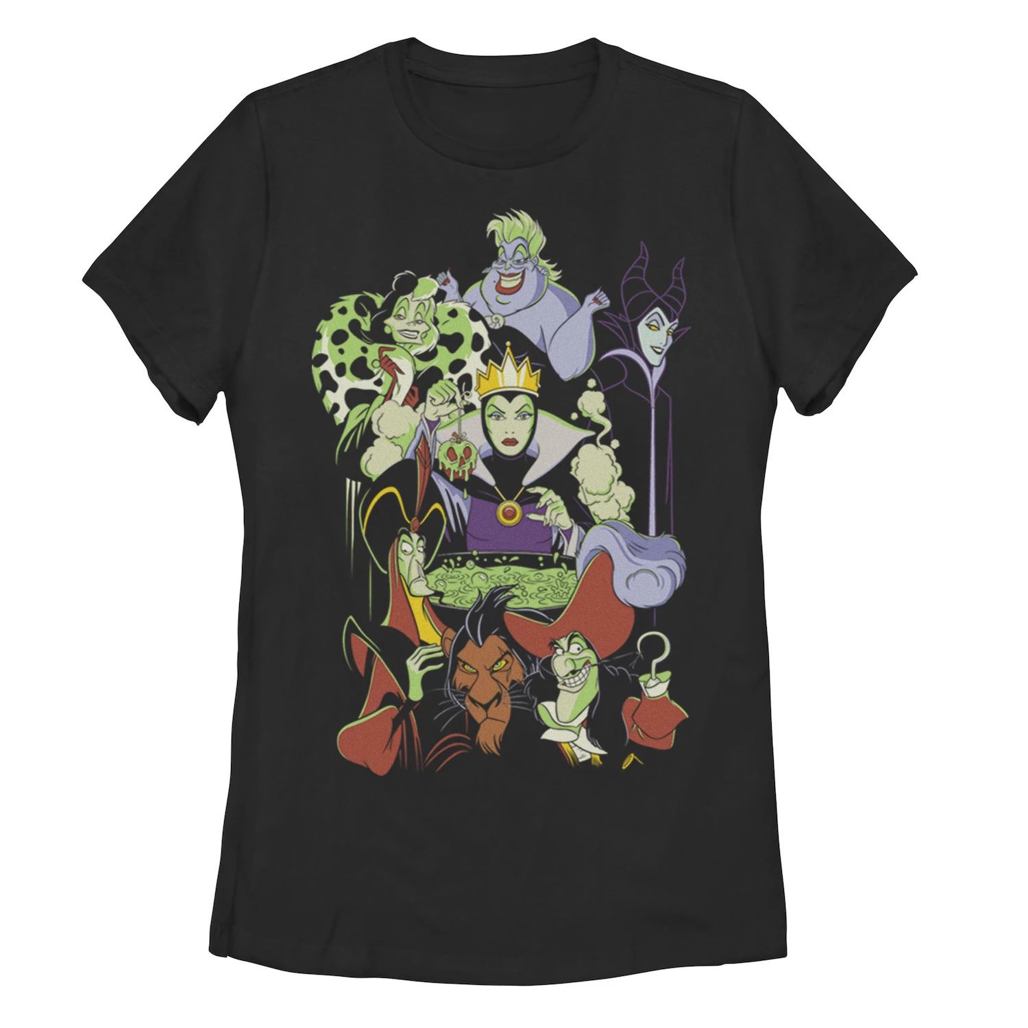 Футболка с графическим изображением Disney Villains Cauldron Group для юниоров Licensed Character футболка с изображением плаката и сетки disney villains для юниоров licensed character