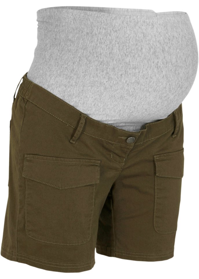 Шорты карго для беременных Bpc Bonprix Collection, зеленый шорты bpc трикотажные на 12 13 лет