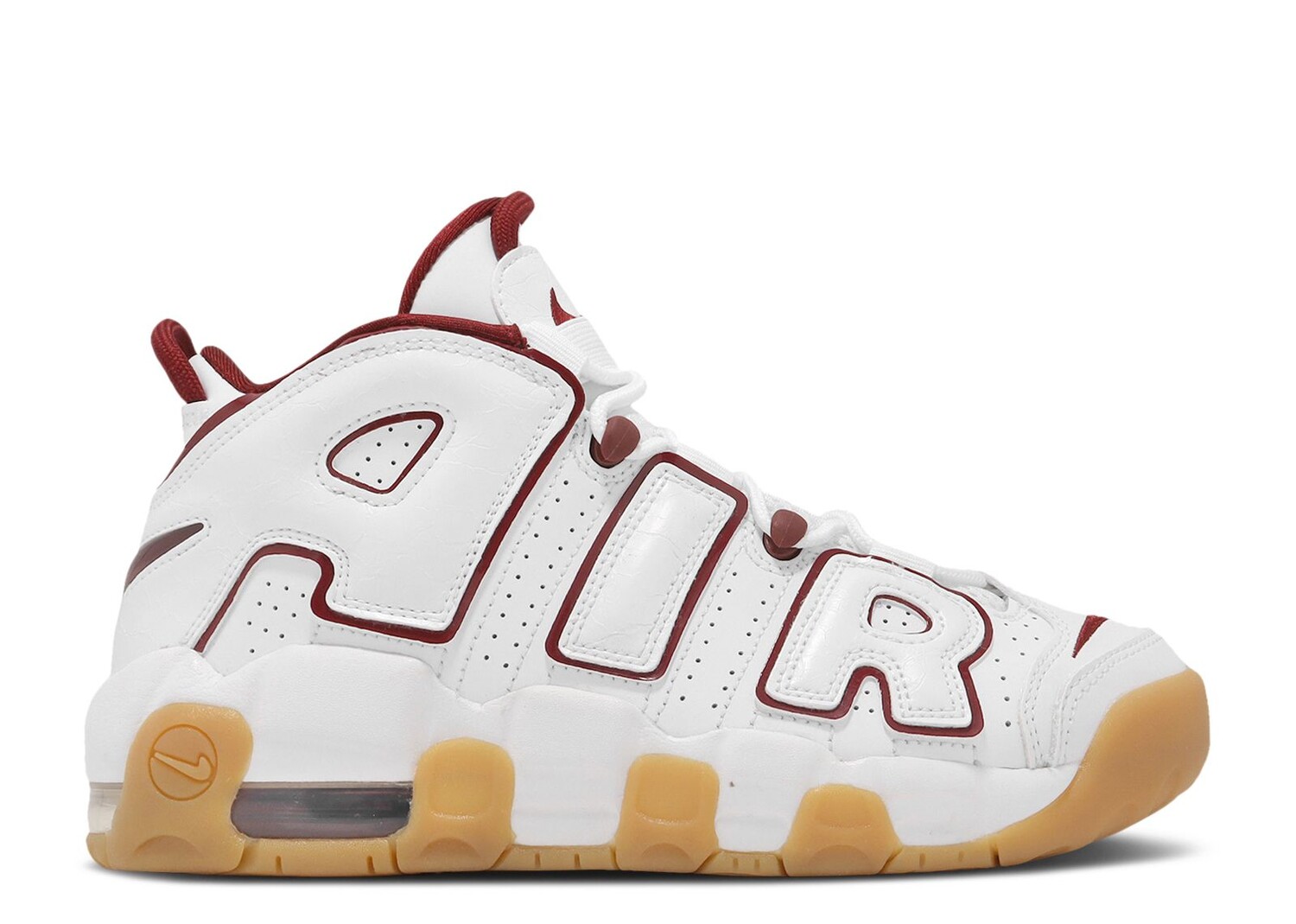 

Кроссовки Nike Air More Uptempo Gs 'White Team Red Gum', белый