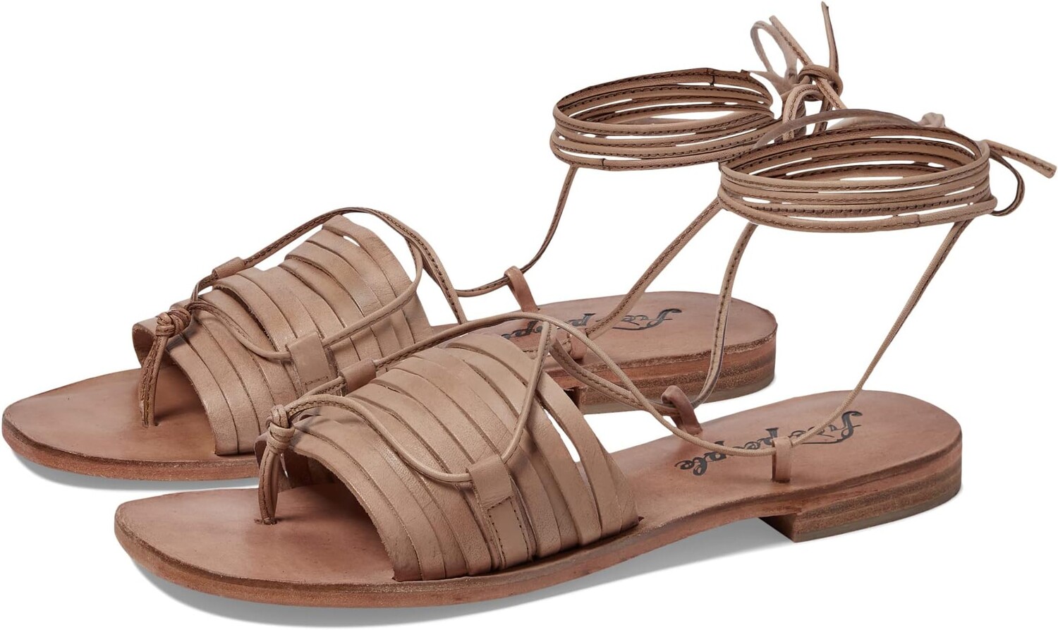 

Сандалии на плоской подошве Cami Huarache Wap Sandal Free People, цвет Latte