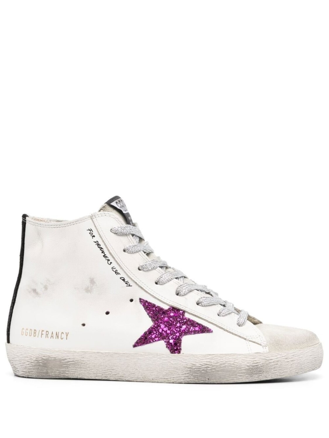 

Golden Goose высокие кроссовки с нашивкой, белый