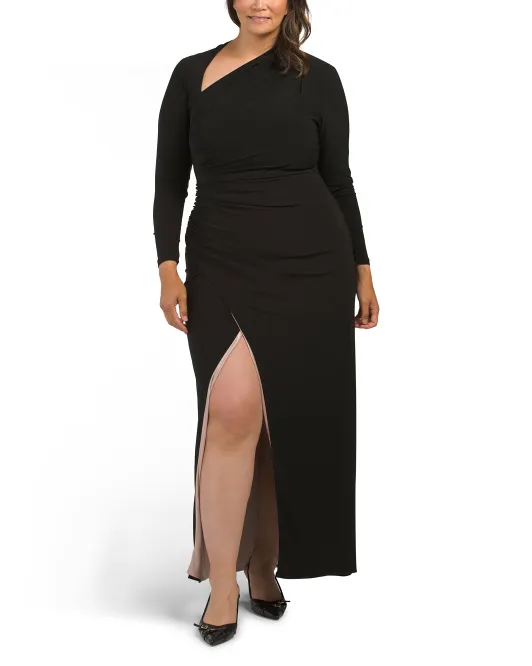 

Платье эластичного трикотажа «Сделано в США» Betsy & Adam, черный