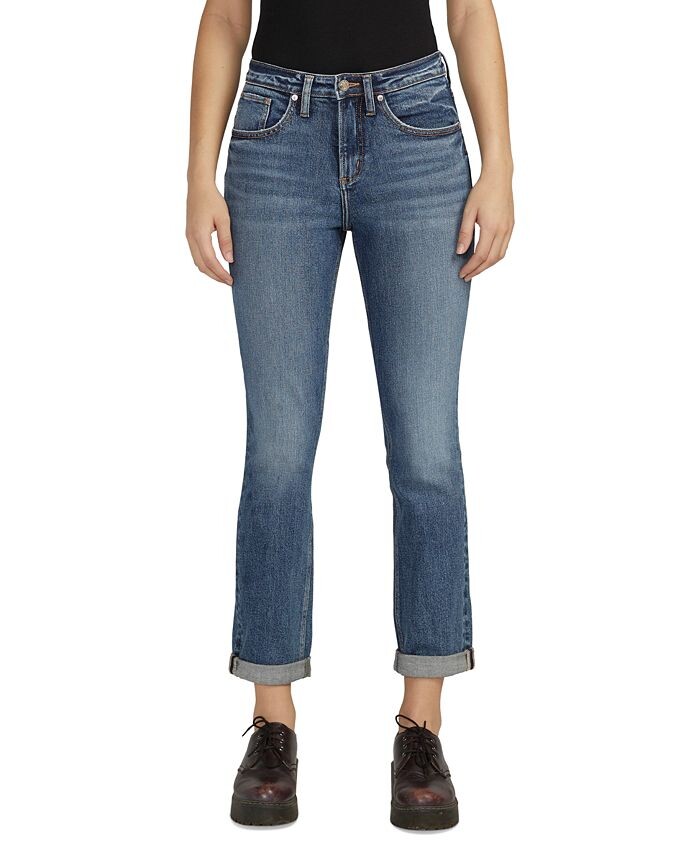 

Женские джинсы Beau из денима узкого кроя с высокой посадкой Silver Jeans Co., синий