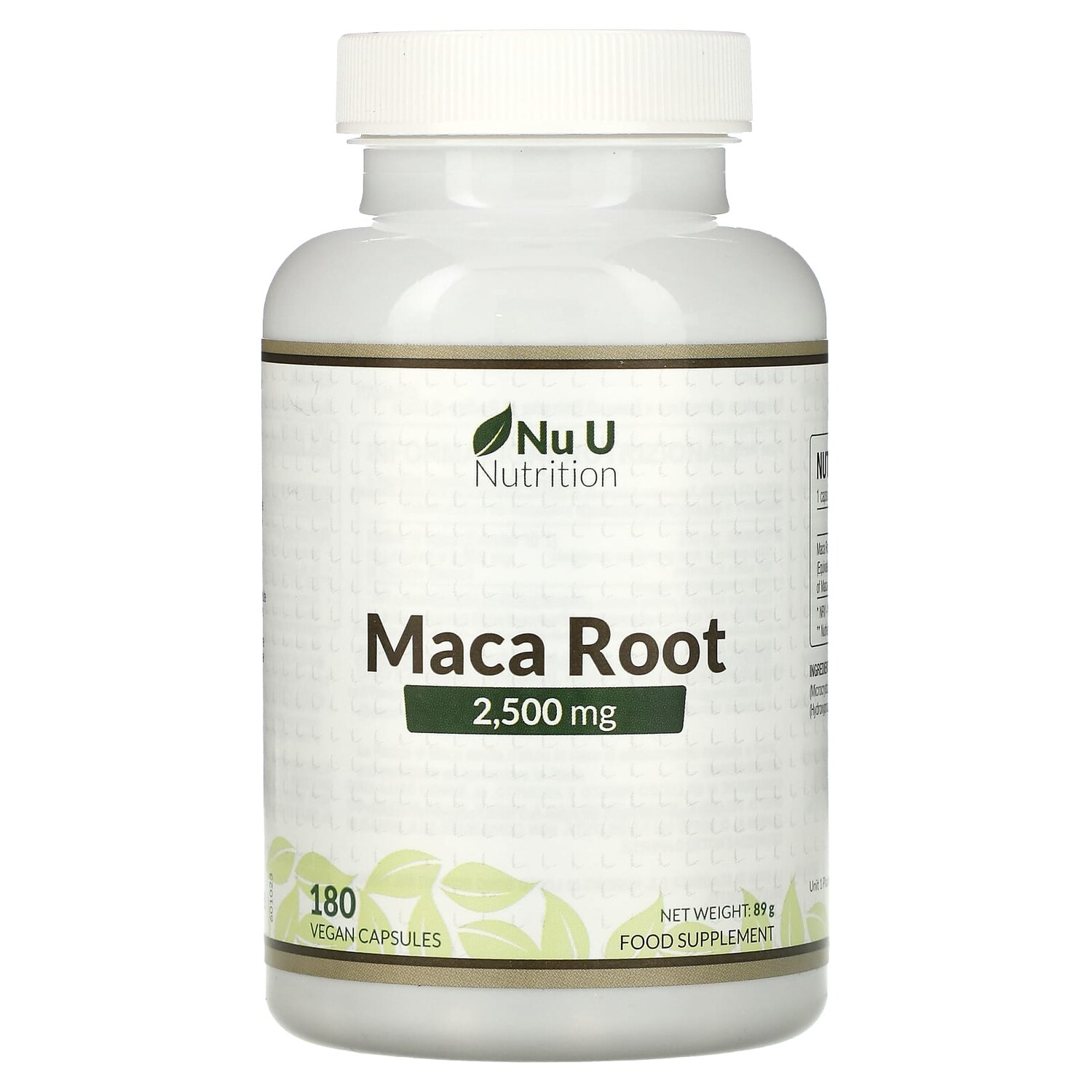 

Корень маки, 2500 мг, 180 растительных капсул, Nu U Nutrition