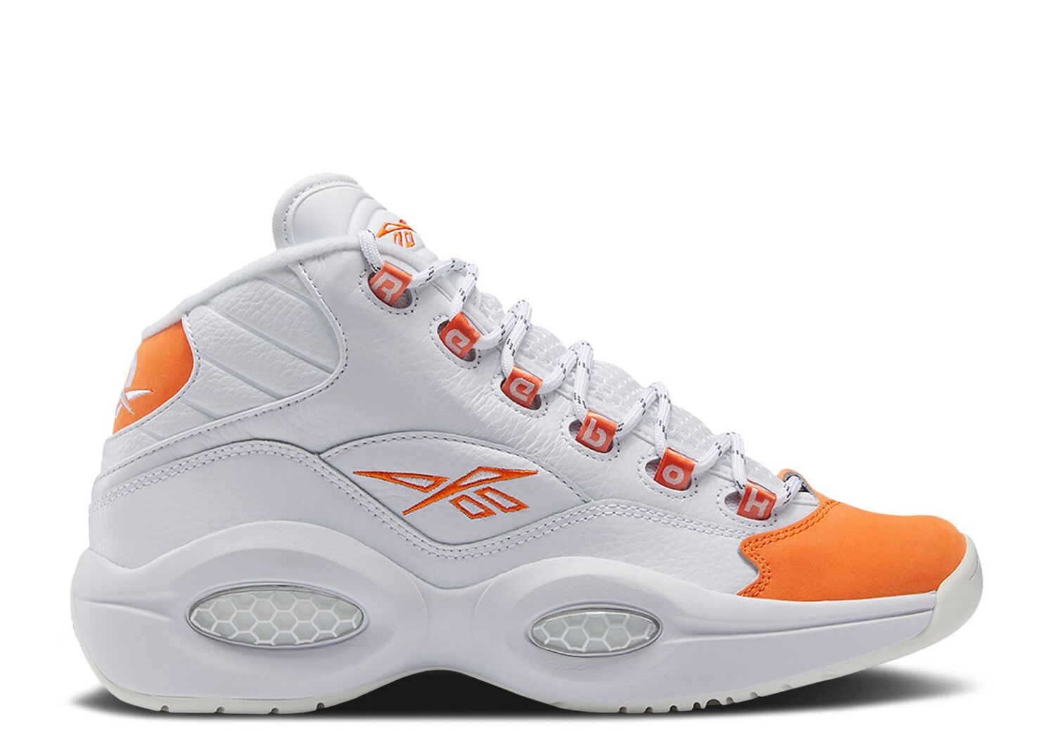 

Кроссовки Reebok Question Mid 'Orange Toe' 2023, белый, Белый;серый