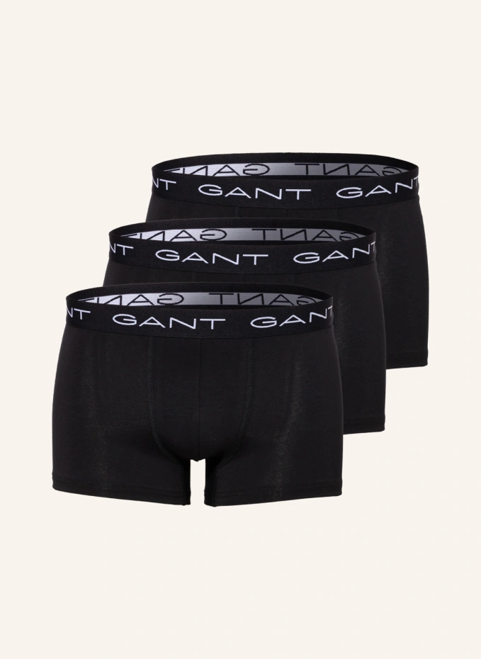 

Комплект из 3 боксеров Gant, черный