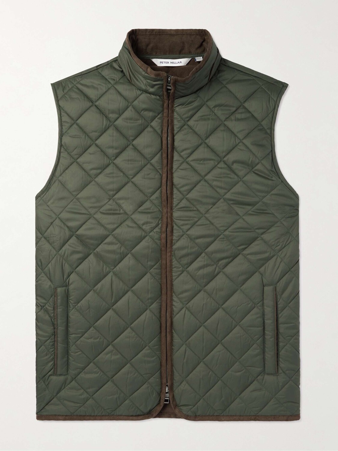 

Стеганый стеганый жилет Essex с флисовой отделкой PETER MILLAR, зеленый