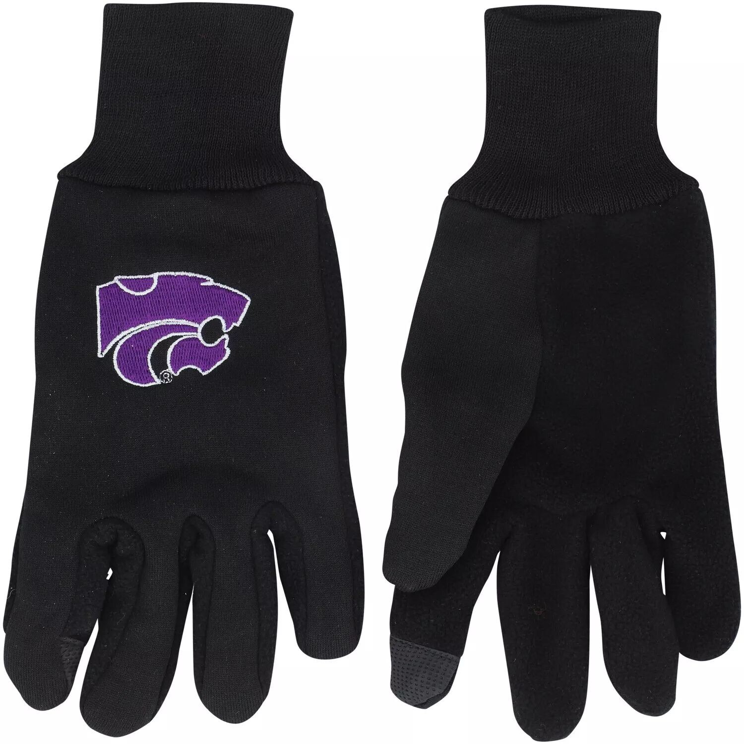 

Черные перчатки с сенсорным логотипом Kansas State Wildcats McArthur Team