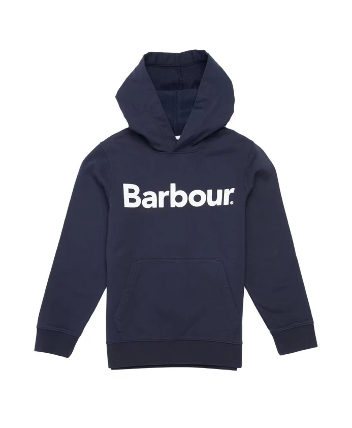 

Тренировочная рубашка с капюшоном и передним карманом Barbour, синий