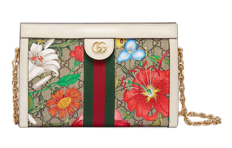 

Сумка GUCCI Ophidia, бежевый/красный/зеленый