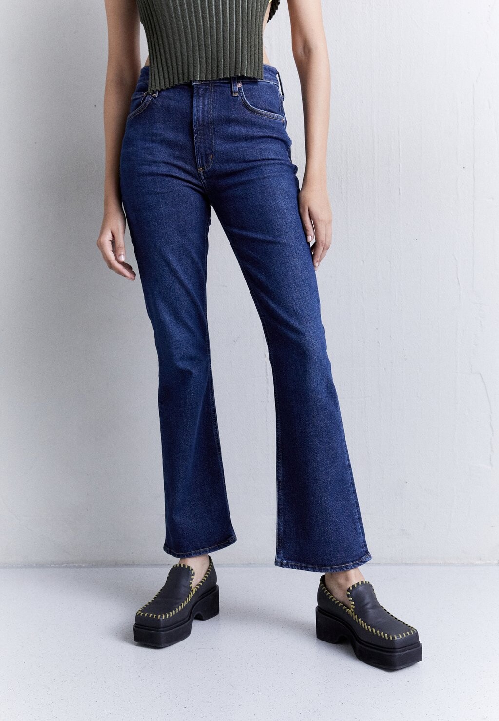 

Джинсы Bootcut Nico Agolde, цвет black denim